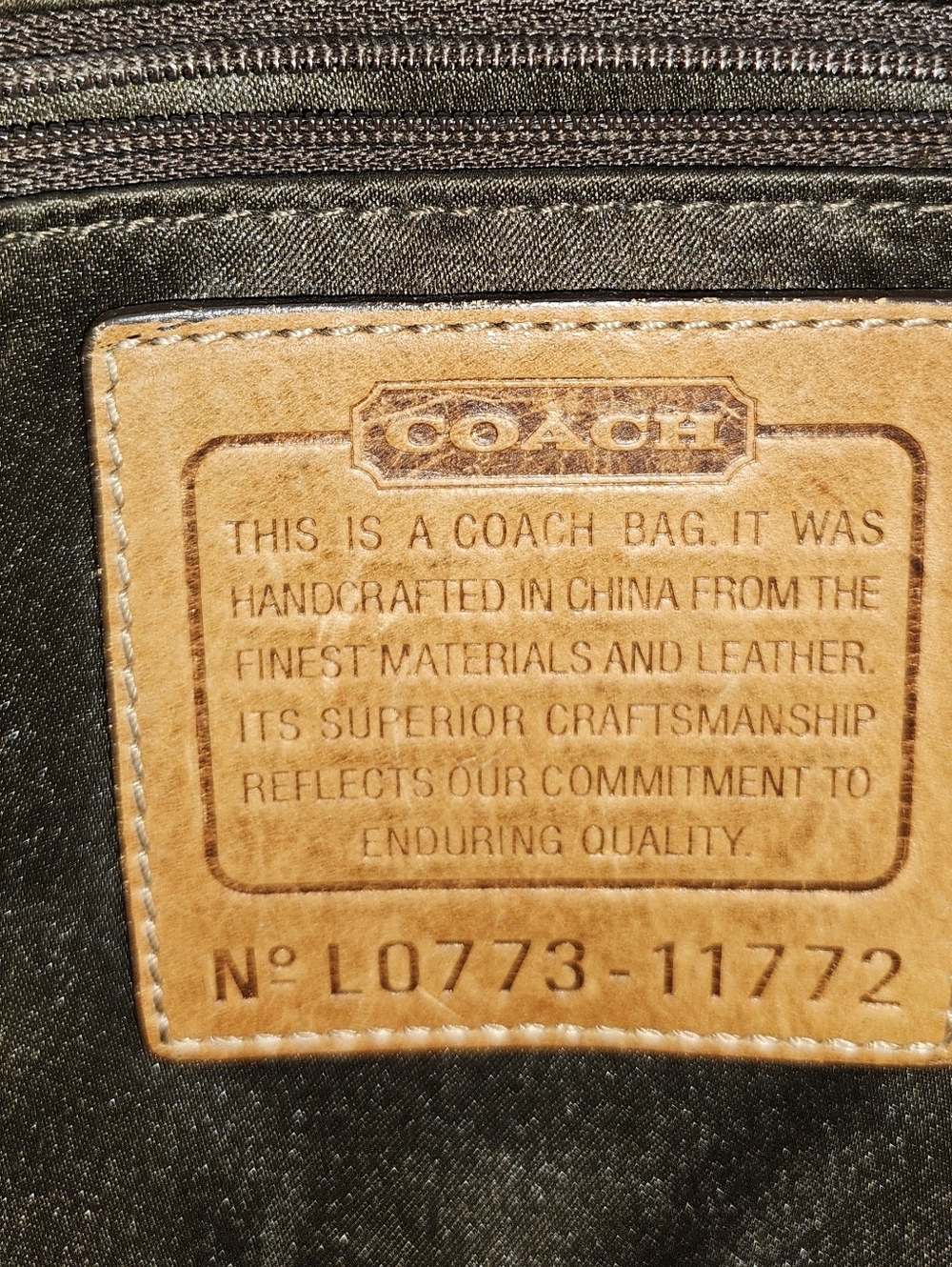 Y2K Vintage Coach Bleecker Signature Canvas and Leather Shoulder Bag in Khaki - Picture 7 of 14